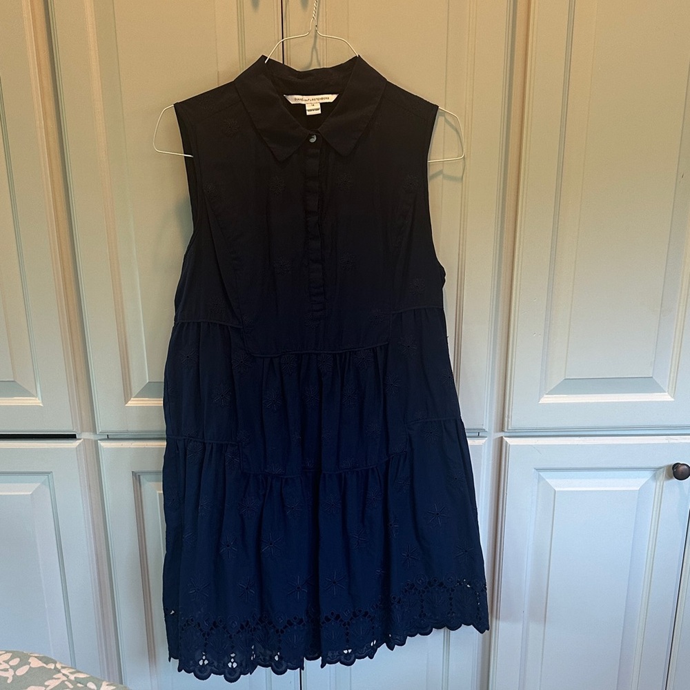 Diane Von Furstenberg Blue Collared Dress